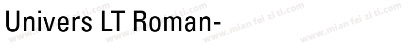 Univers LT Roman字体转换